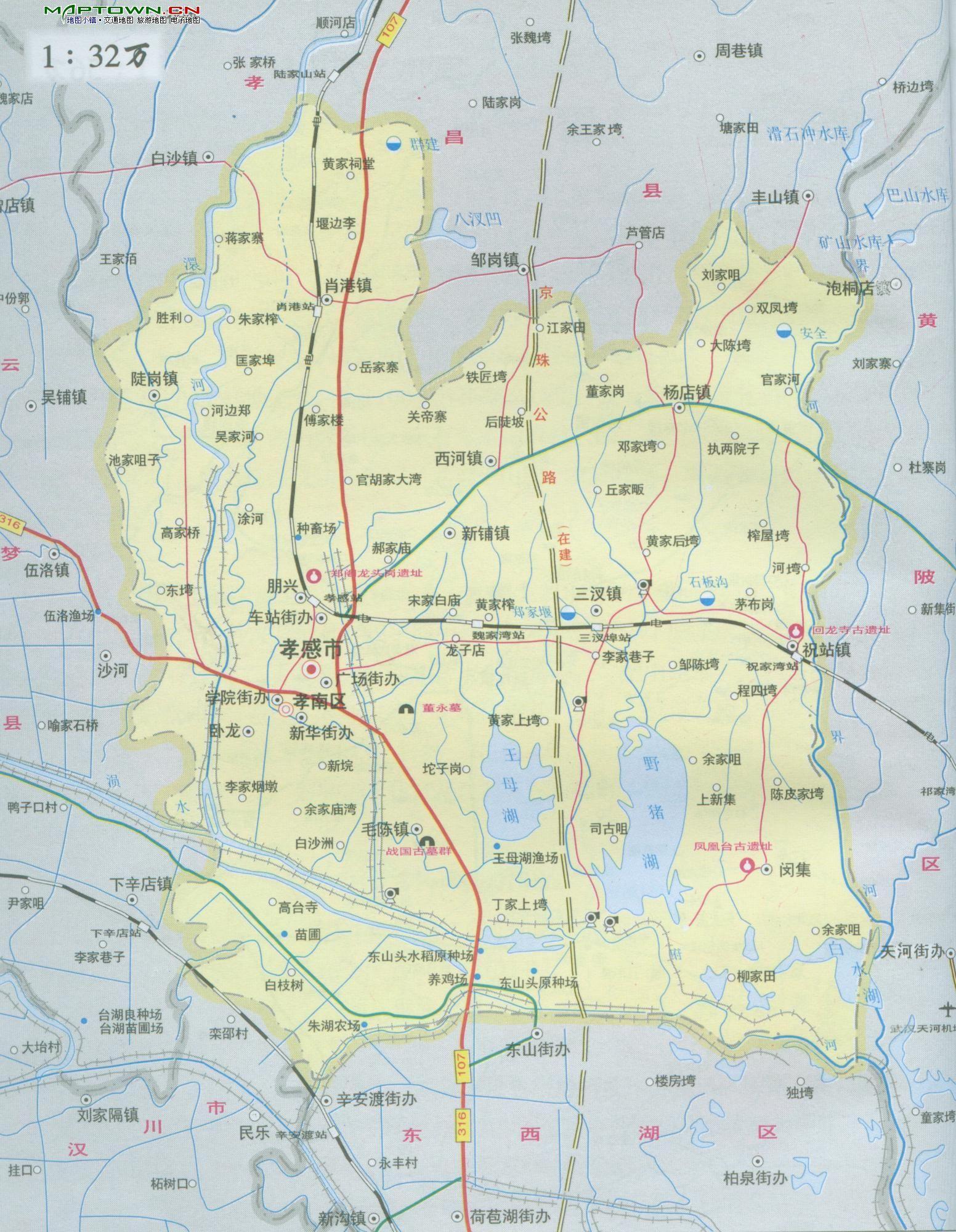 1950年孝感地图图片