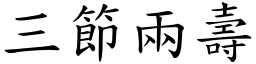 三節兩壽 (楷體矢量字庫)