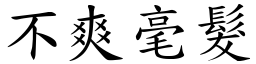 不爽毫髮 (楷體矢量字庫)