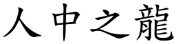 人中之龍 (楷體矢量字庫)