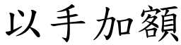 以手加額 (楷體矢量字庫)