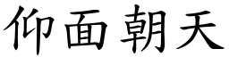 仰面朝天 (楷體矢量字庫)
