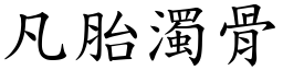 凡胎濁骨 (楷體矢量字庫)