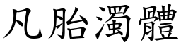 凡胎濁體 (楷體矢量字庫)
