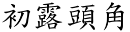 初露頭角 (楷體矢量字庫)