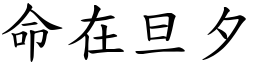 命在旦夕 (楷體矢量字庫)