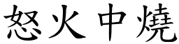 怒火中燒 (楷體矢量字庫)