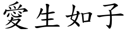 愛生如子 (楷體矢量字庫)