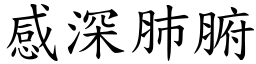 感深肺腑 (楷體矢量字庫)