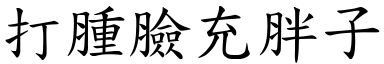 打腫臉充胖子 (楷體矢量字庫)