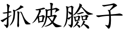 抓破臉子 (楷體矢量字庫)