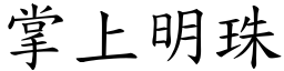 掌上明珠 (楷體矢量字庫)