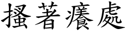 搔著癢處 (楷體矢量字庫)