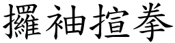 攞袖揎拳 (楷體矢量字庫)