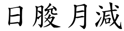 日朘月減 (楷體矢量字庫)