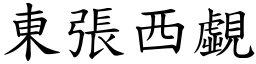 東張西覷 (楷體矢量字庫)