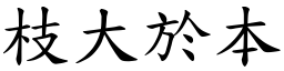 枝大於本 (楷體矢量字庫)