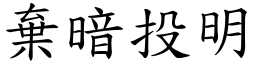 棄暗投明 (楷體矢量字庫)