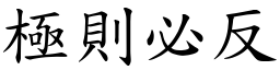 極則必反 (楷體矢量字庫)