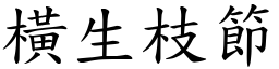 橫生枝節 (楷體矢量字庫)