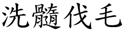 洗髓伐毛 (楷體矢量字庫)