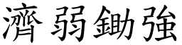濟弱鋤強 (楷體矢量字庫)