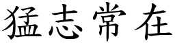 猛志常在 (楷體矢量字庫)