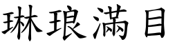 琳琅滿目 (楷體矢量字庫)