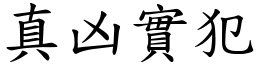 真凶實犯 (楷體矢量字庫)