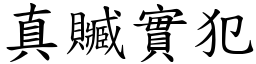 真贓實犯 (楷體矢量字庫)