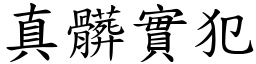 真髒實犯 (楷體矢量字庫)