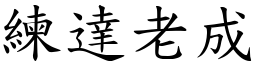 練達老成 (楷體矢量字庫)