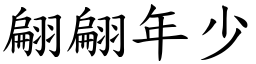 翩翩年少 (楷體矢量字庫)