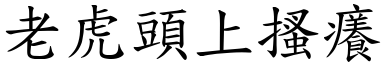 老虎頭上搔癢 (楷體矢量字庫)