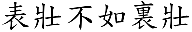 表壯不如裏壯 (楷體矢量字庫)