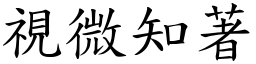 視微知著 (楷體矢量字庫)