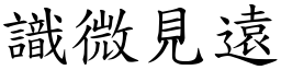 識微見遠 (楷體矢量字庫)