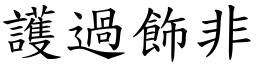 護過飾非 (楷體矢量字庫)