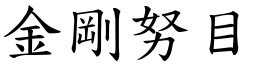 金剛努目 (楷體矢量字庫)