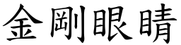 金剛眼睛 (楷體矢量字庫)