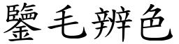 鑒毛辨色 (楷體矢量字庫)