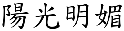 陽光明媚 (楷體矢量字庫)