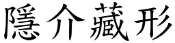 隱介藏形 (楷體矢量字庫)