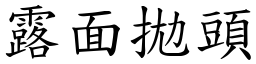 露面拋頭 (楷體矢量字庫)