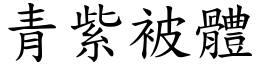 青紫被體 (楷體矢量字庫)