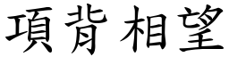 項背相望 (楷體矢量字庫)