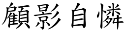 顧影自憐 (楷體矢量字庫)