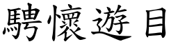 騁懷遊目 (楷體矢量字庫)