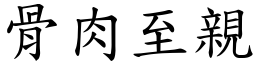 骨肉至親 (楷體矢量字庫)