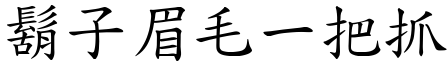 鬍子眉毛一把抓 (楷體矢量字庫)
